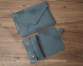 ONE SET Macbook Pro 14 Laptop sleeve , macbook pro 15 leather sleeve macbook retina macbook pro skin  macbook air 13" 11" laptop sleeve 13