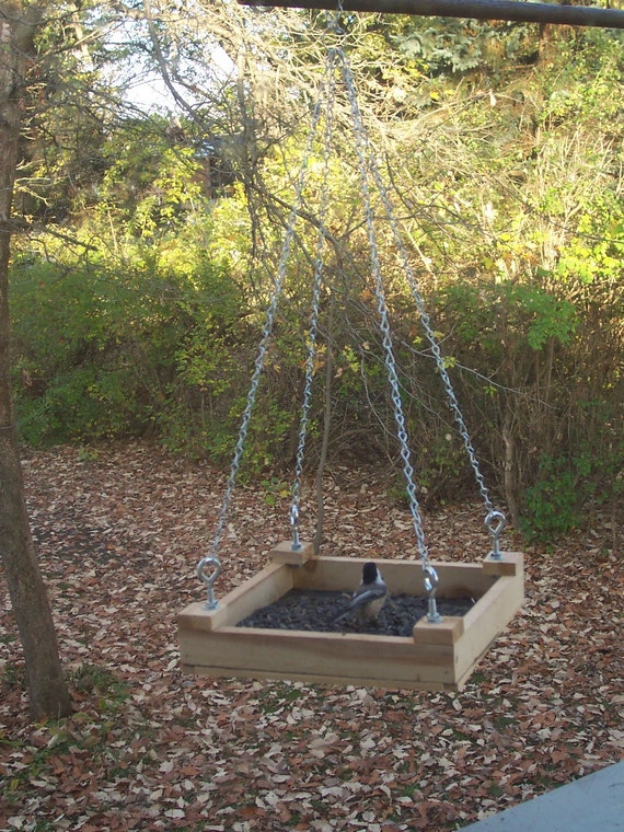 Open Air Hanging Platform Bird Feeder Etsy