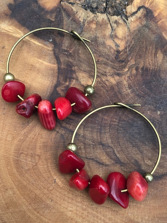 Unique Upcycled Hoop Earrings, Handmade, Recycled Slow Fashion, Sustainable Jewellery, Eco-friendly, Ethical, Statement Piece, Gift