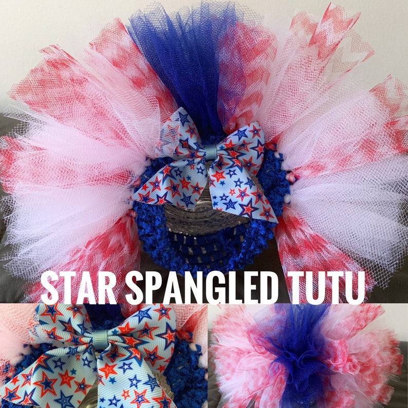 Star Spangled small crochet top pet tutu