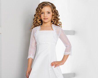 white communion bolero