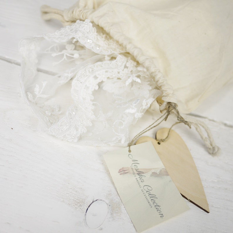 Illusion Veil Lace Edge Veil in Ivory or White Bridal Veil