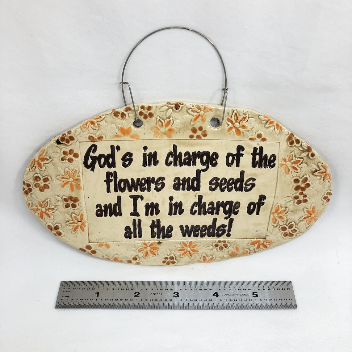 Garden Sign gardener gift inspirational plaque outdoor Etsy