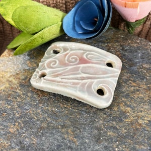 Bracelet Bar, Cuff bracelet bead, Jewelry Supply, Handmade Ceramic, Connector Bead, Focal Bead, Beads, Bracelet