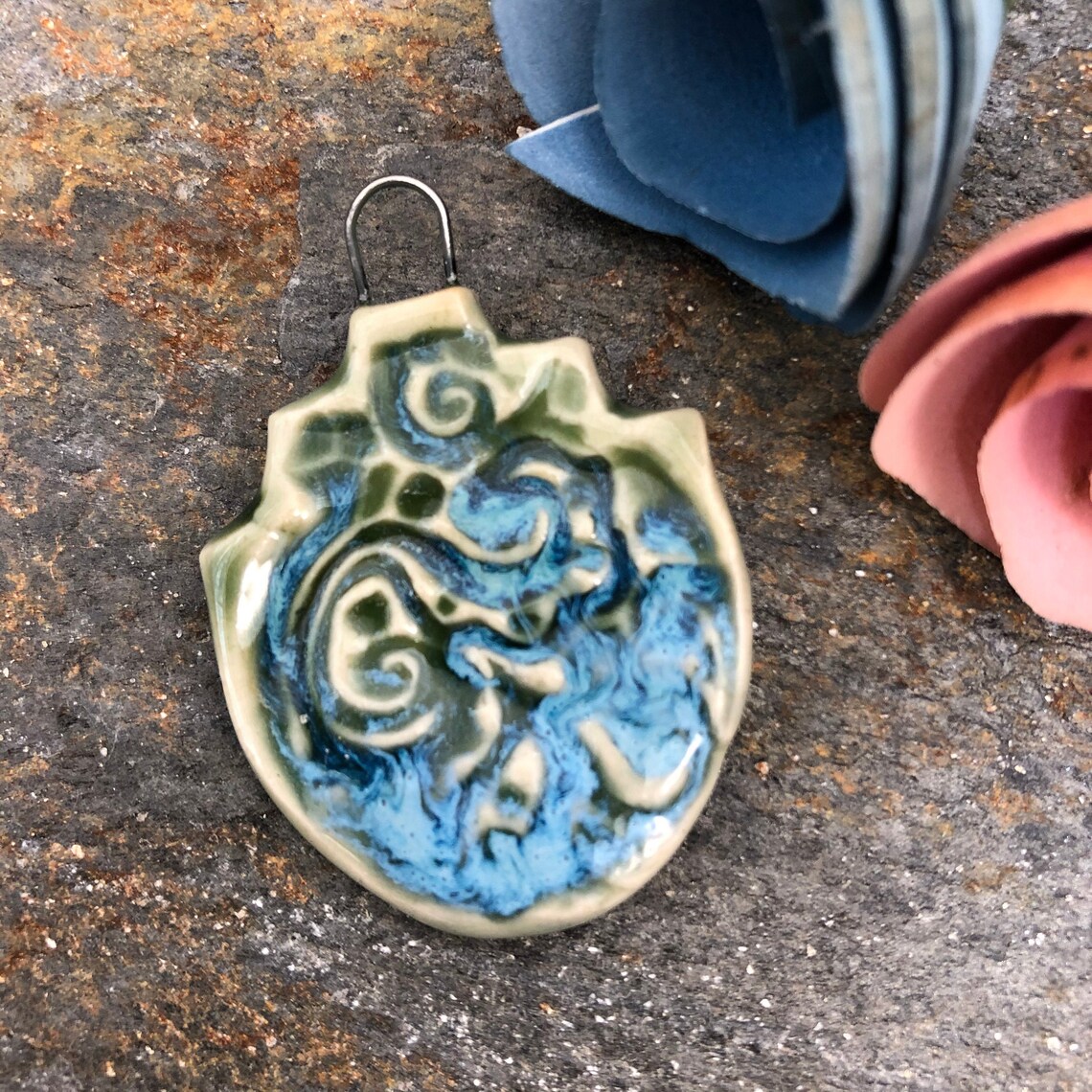 Artisan Charm Pendant Ceramic Charm Handmade Ceramic Boho Etsy