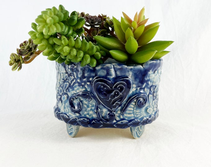 Succulent Planter, Handmade Ceramic, Garden Pottery, Flower Pot, Artisan Garden Decor, ceramic pottery, garden planter, succulent pot