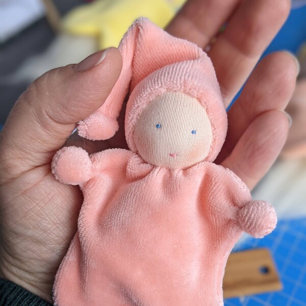 Mini Waldorf Cuddle Doll: 4" Bunting Doll House Toy