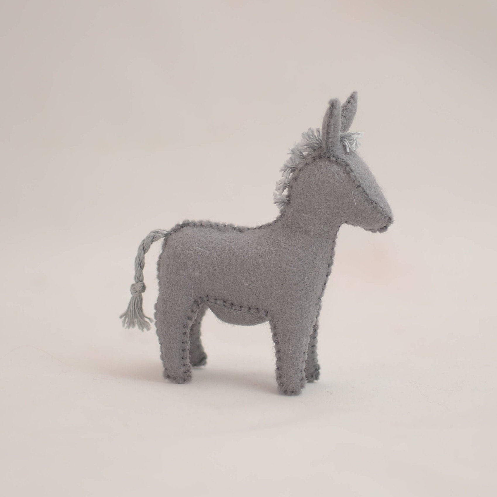 Felt Donkey Pattern and Tutorial Waldorf Nativity Pattern Etsy Hong Kong