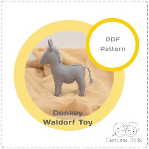 Felt donkey pattern, Waldorf donkey pattern,  felt nativity pattern, stuffed donkey pattern