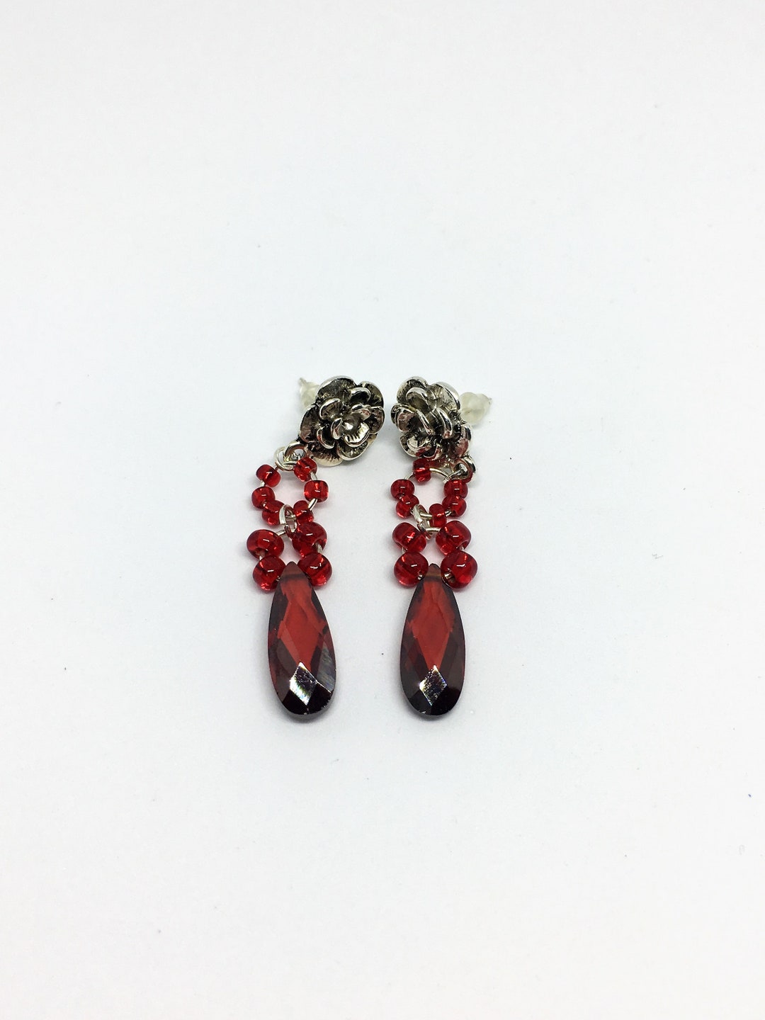 Buy Crimson Earrings, Clay Earrings, Dark Red Statement Earrings,  Girlfriend Gift, Fan Earrings, Half Circle Dangle Earrings, Deep Red  Earrings Online in India - Etsy