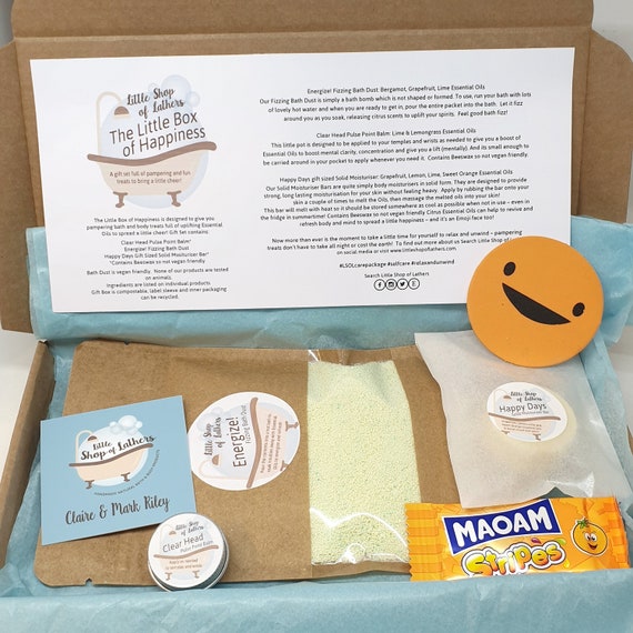 The Little Box of Happiness - Letterbox Gifts - selfcare gift set - Bath and body gift - Aromatherapy Giftset - Treat yoself Pamper Pack