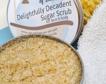 Fig and Cassis Sugar Scrub - Skin Detox - Natural Body Exfoliator - Skin Polish - Vegan Skincare - Cruelty Free - Zero Waste Body Scrub