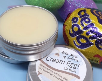 Cream Egg Lip Balm - Calorie free treat - Easter - Lent - Silky Soft Lips - Moisturising Lip Balm - cruelty free - Creme Egg - Zero waste