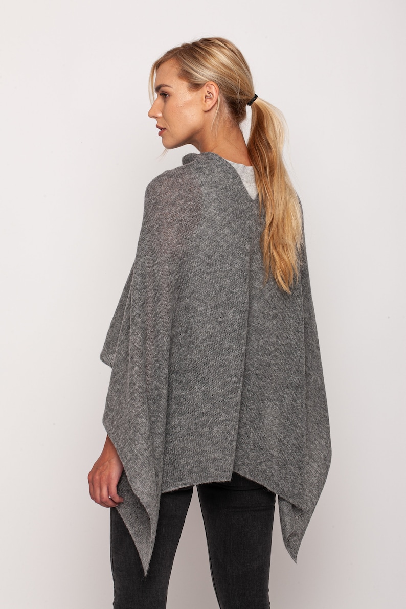 Mohair Poncho Women Poncho Poncho or Shawl Knitted Poncho Etsy Canada