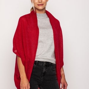 Cardigan mohair, mohair with alpaca wool, sleeveless sweater from mohair, red cardigan, knitted mohair cardigan, women&#39;s sweater