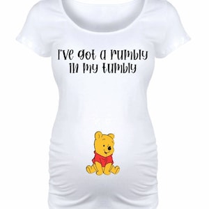 I've Got A Rumbly In My Tumbly Pooh Maternity Shirt, Pregnancy Announcement, Maternity, Baby On Board, Gender Reveal, Magical , MK, AK