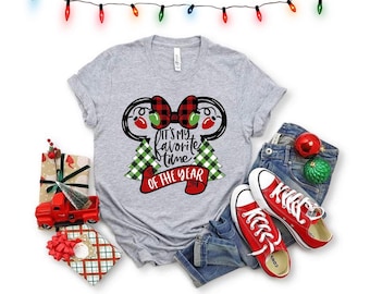 It’s My Favorite Time Of Year Minnie Mouse Shirt - Inspired - Magical  - Christmas at Disney - Mickey Mouse - Cinderellas Castle
