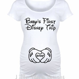 Baby's First Disney Trip Maternity Shirt, Magical, Inspired, Disney, Magic Kingdom, Pregnancy Announcement, Magic Kingdom, AK, Epcot, HS