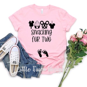 Snacking For Two Maternity Shirt, Magical , Mom to Be, Disney, Magical, Inspired,  Magic Kingdom, Gender Reveal, Pregnancy Announcement