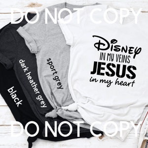 In My Veins Jesus In My Heart Shirt - Magic Kingdom - Minnie Mickey - Disney Vacation Cruise Inspired - Mickey Mouse - Family Vaca, Disney