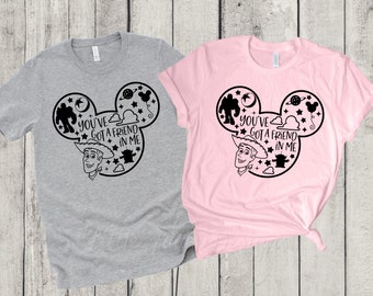 You&#39;ve Got A Friend In Me Mickey Head Shirt - Magical  - Cinderellas Castle - Woody - Buzz Lightyear - Minnie - Hollywood Studios - MKDisney