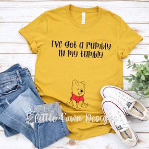 I&#39;ve Got A Rumbly In My Tumbly Pooh Maternity Shirt, Pregnancy Announcement, Maternity, Baby On Board, Gender Reveal, Magical , MK, AKDisney