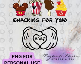 Snacking For Two PNG Digital Download, Disney, Magical, T-Shirt Design, Create Your Own Shirts, Vacation, Mommy, Magical, Snacking Around
