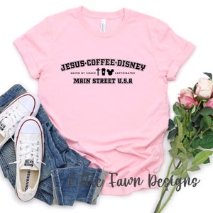 Jesus Coffee Shirt - Magic Kingdom - Minnie Mickey - Disney Vacation Cruise Inspired - Mickey Mouse - Main Street USA - Christian, Disney