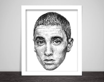 Scribbled Eminem - Hip Hop Poster