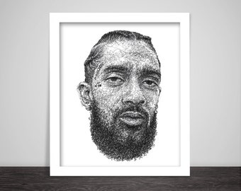 Scribbled Nipsey Hussle - Hip Hop poster