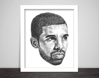 Scribbled Drake - Hip Hop Poster