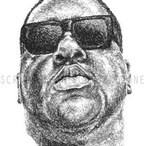 Scribbled Notorious B.I.G. Hip Hop poster image 3