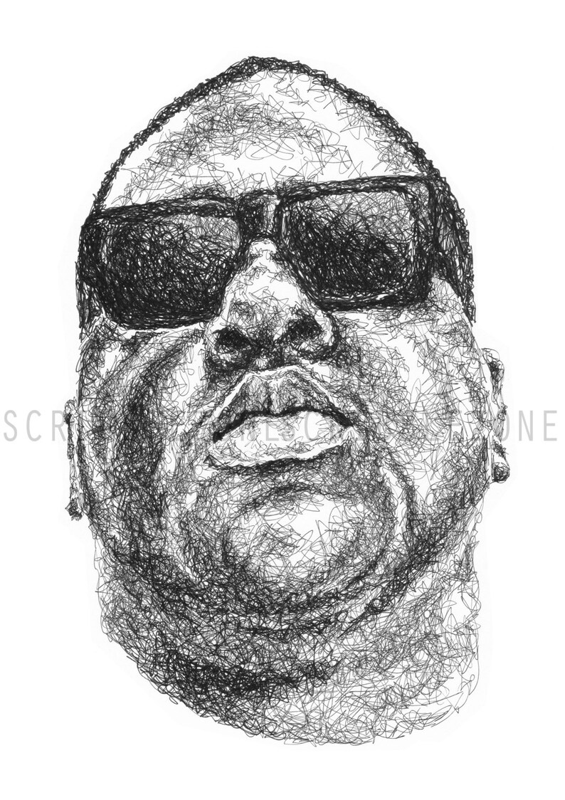 Scribbled Notorious B.I.G. Hip Hop poster image 3