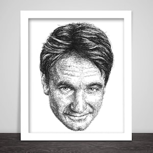 Scribbled Robin Williams Print