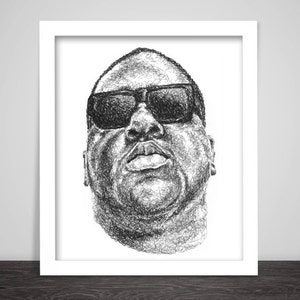 Scribbled Notorious B.I.G. Hip Hop poster image 1