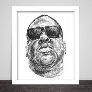 Scribbled Notorious B.I.G. - Hip Hop poster