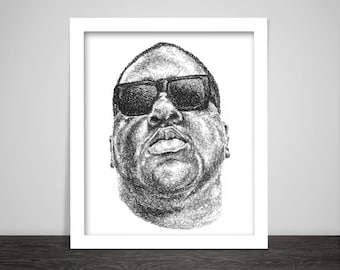 Scribbled Notorious B.I.G. - Hip Hop poster