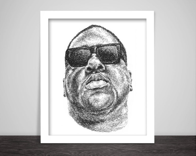 Scribbled Notorious B.I.G. Hip Hop poster image 1