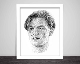 Scribbled Leonardo DiCaprio - Poster