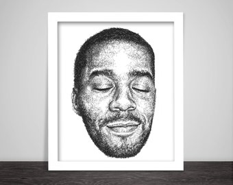 Scribbled Kid Cudi - Hip Hop poster