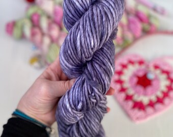 Hand Dyed Yarn Bulky, Solo  100gram,Superwash Merino nylon, knitting, Crochet Yarn, indie dyer Birthday, Mothers Day, SewHappyCreative
