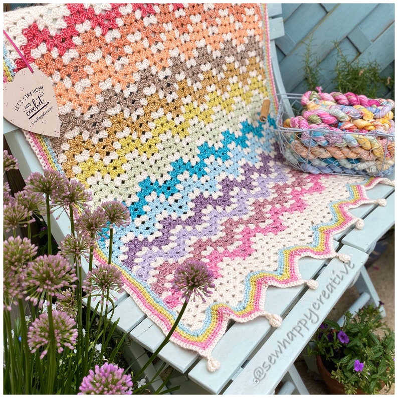 Festival Granny Ripple Crochet Blanket Pattern,Crochet Afghan blanket Pattern, pattern,PDF Pattern, PDF Crochet Tutorial Instant Download. image 4