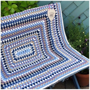 Harbour Granny Square Crochet Blanket Pattern: Afghan Throw (PDF Pattern)