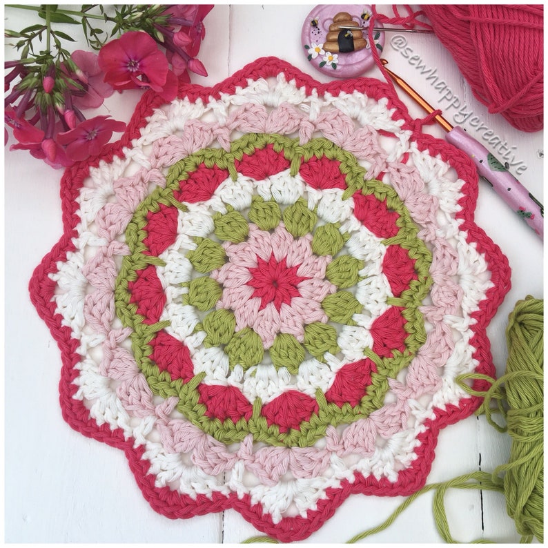 Crochet Mandala Pattern Mandala Doily pattern,Crochet Doily,Dorothy Mandala Instant Download PDF Crochet Pattern Tutorial image 8