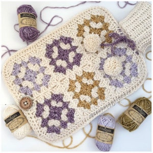 Granny Square Crochet Pattern, Hot Water Bottle Cover Pattern, Crochet Pattern,Instant Download PDF Crochet Pattern, Photo Tutorial. image 7