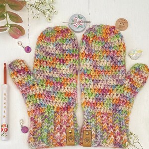 Crochet Mitten Pattern, Glove Pattern, Winter Warming Mitten Pattern, Instant Download, PDF Crochet Tutorial, PDF Pattern, SewHappyCreative image 2