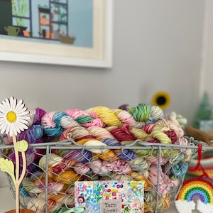 Hand Dyed DK Yarn: Superwash Merino Mini Skeins - Lucky Dip