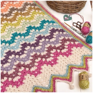 Festival Granny Ripple Crochet Blanket Pattern,Crochet Afghan blanket Pattern, pattern,PDF Pattern, PDF Crochet Tutorial Instant Download. image 6