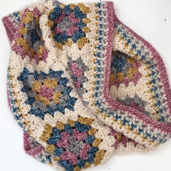 Modèle carré grand-mère au crochet, modèle carré grand-mère au crochet, modèle de snood châle au crochet, téléchargement immédiat PDF tutoriel crochet.