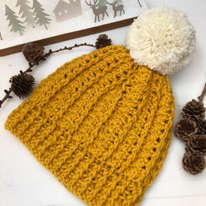 Crochet Hat Pattern, Crochet Pattern, Snow Days Crochet Hat Pattern,Crochet Beanie Hat, Instant Download PDF Crochet Tutorial, pdf pattern. image 8